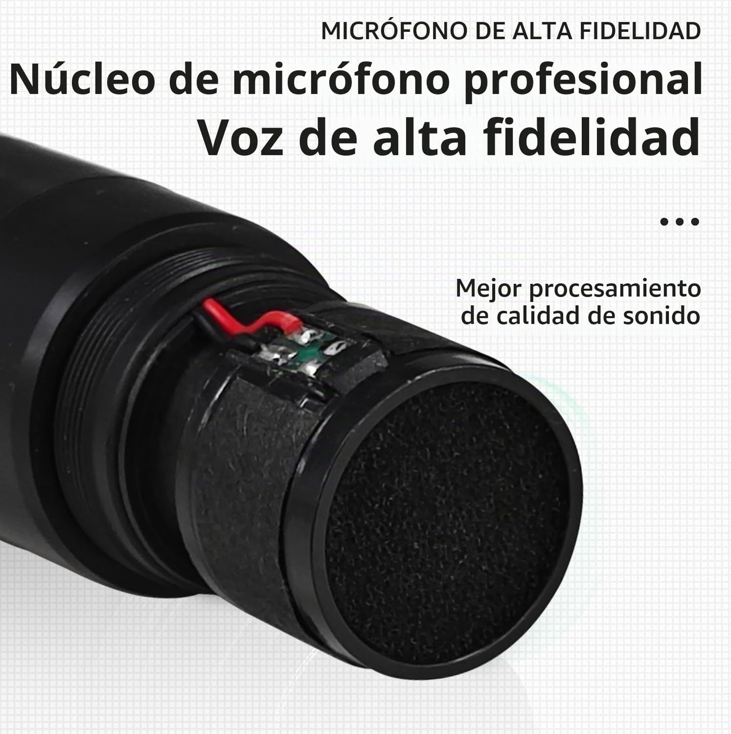 Sistema de micrófono inalámbrico, BOMGE Pro de 4 canales, set de mi...