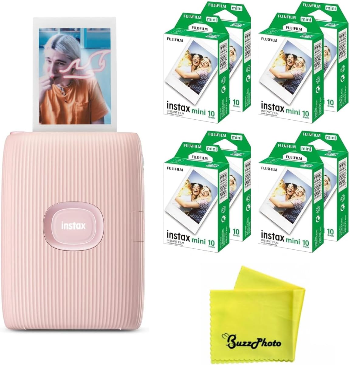 Fujifilm Instax Mini Link 2 (solo impresora, rosa + 80 hojas extra...