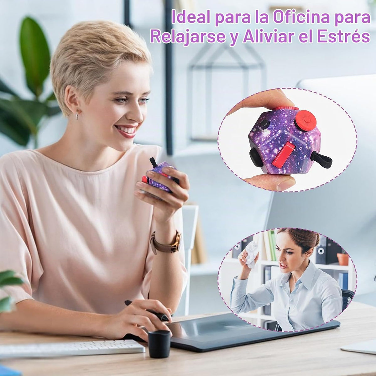 UOOEFUN Juguetes sensoriales cúbicos para personas inquietas, jugue...