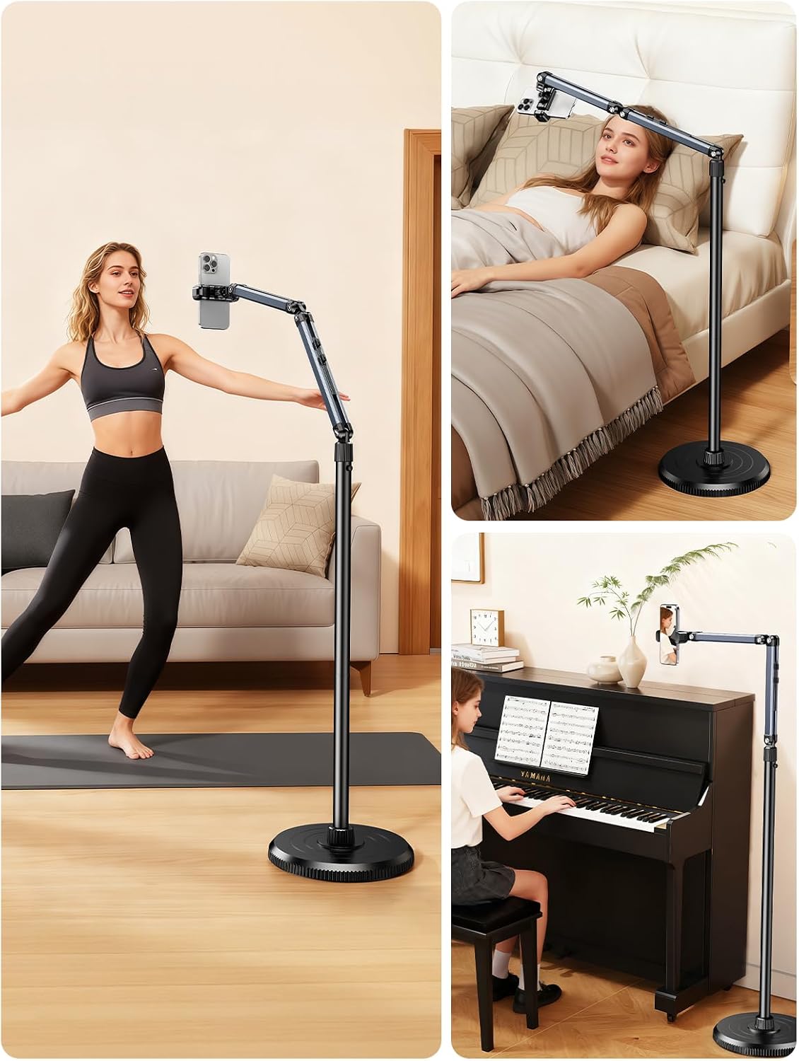 NIFBANG Soporte de suelo para grabación de video, soporte de teléfo...