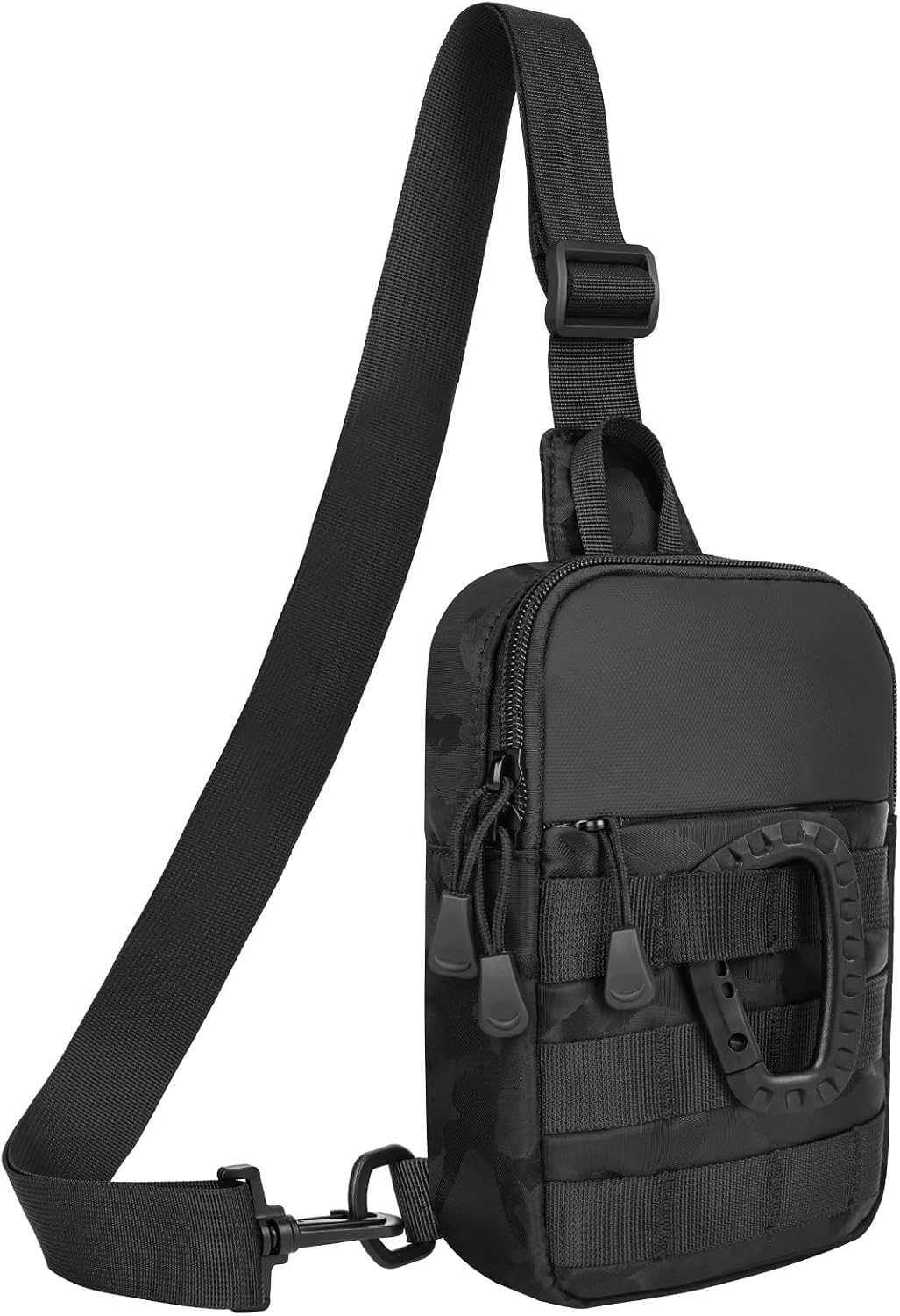 DEYACE Pequeña bolsa cruzada para hombre, inspirada en táctica, imp...