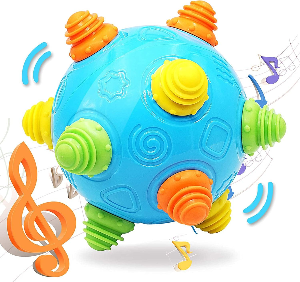 VANLINNY Juguetes de bebé para niños pequeños, bola de música que s...