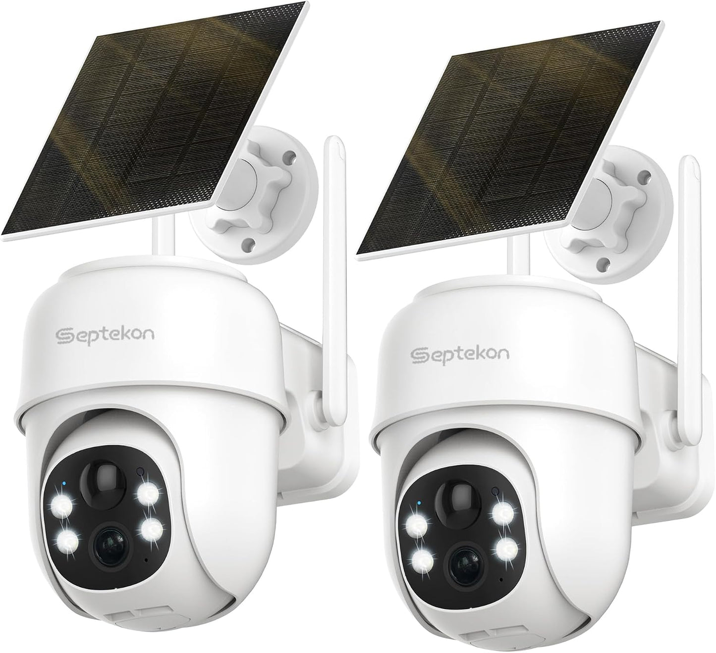 Septekon 2 paquetes de cámaras de seguridad PTZ 360° inalámbricas p...