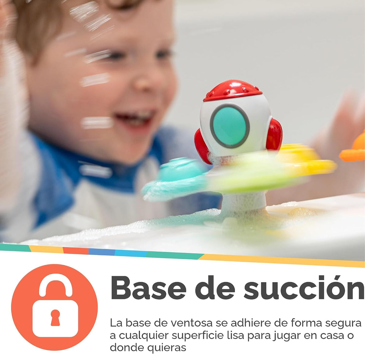 Nuby Juguetes giratorios de succión con estallidos giratorios \u201...