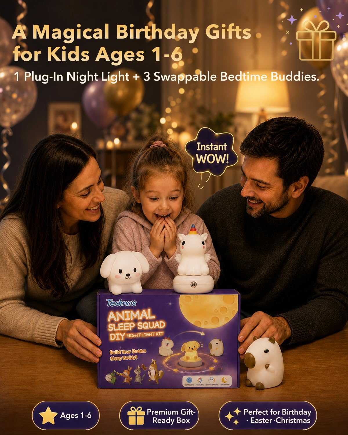 Tedmos Regalos de cumpleaños para niñas de 1, 2, 3, 4, 5, 6 años, l...
