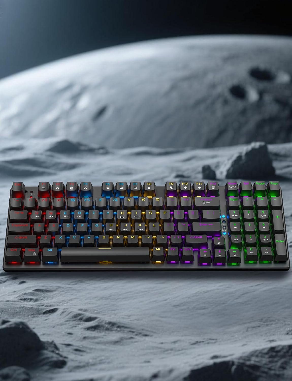 Combo de teclado mecánico inalámbrico y mouse, teclado para juegos...