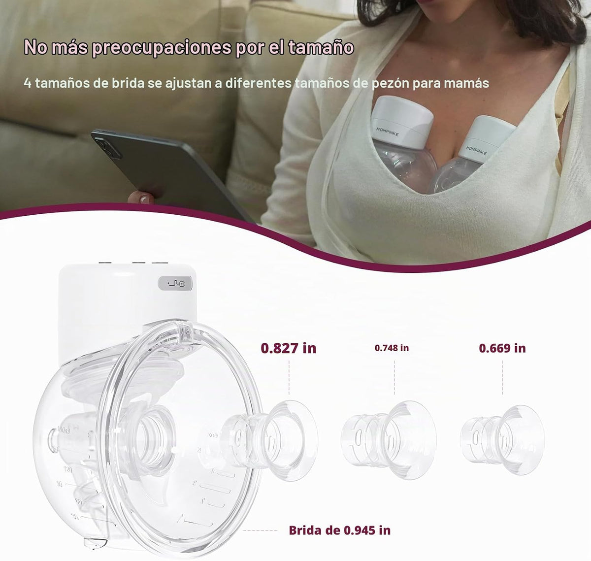 Extractor de leche portátil S12, bomba eléctrica de lactancia mater...