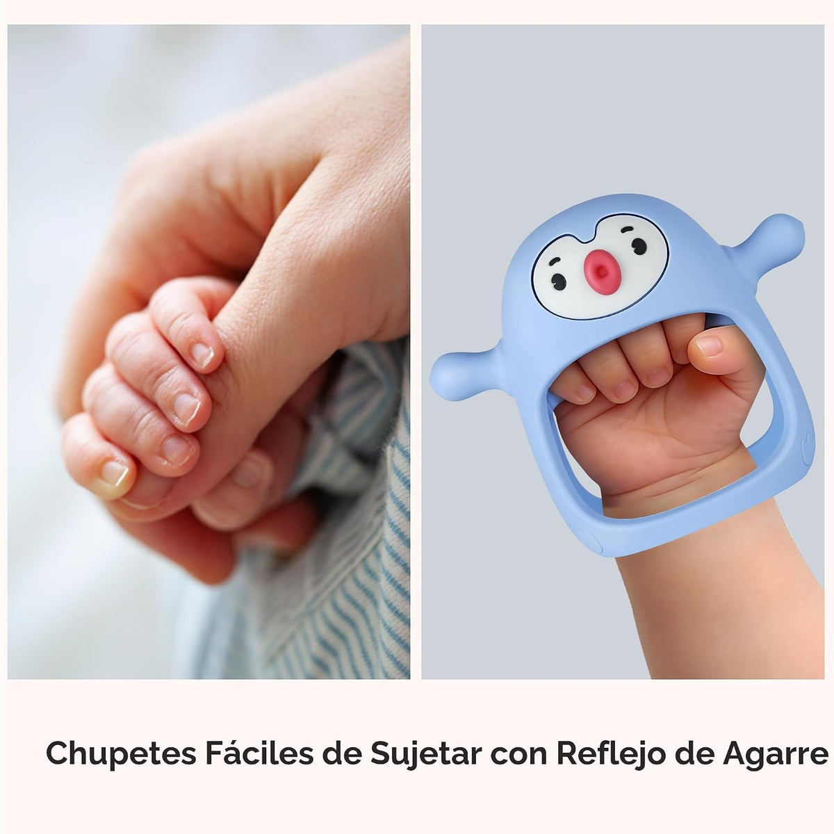 Smily Mia Paquete de 2 juguetes de dentición para bebés de 0 a 6, 3...
