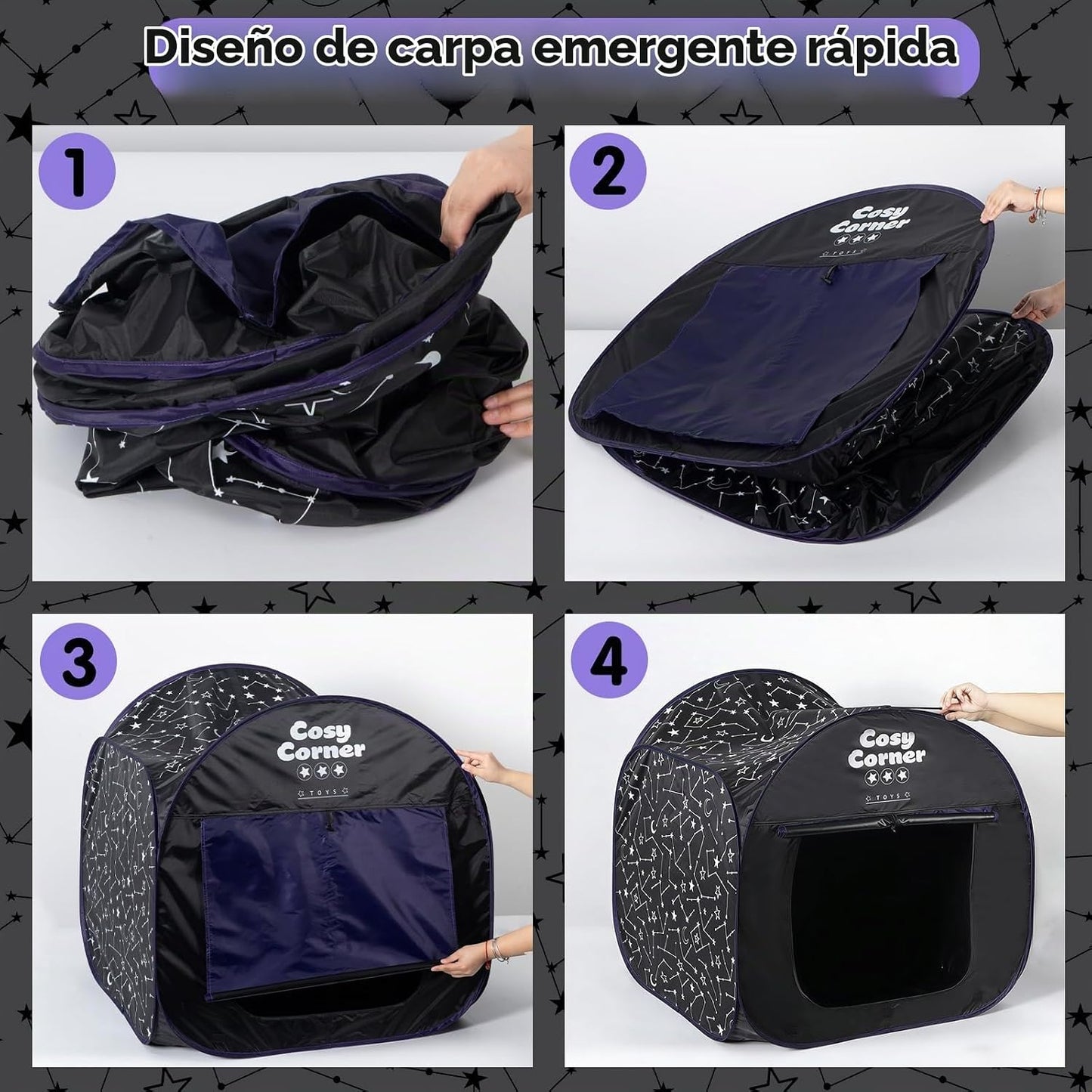 Tienda de campaña sensorial para niños, tienda de campaña desplegab...
