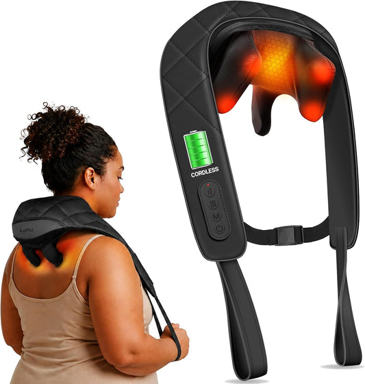 CuPiLo Masajeador de cuello inalámbrico con calor, apto para la FSA...