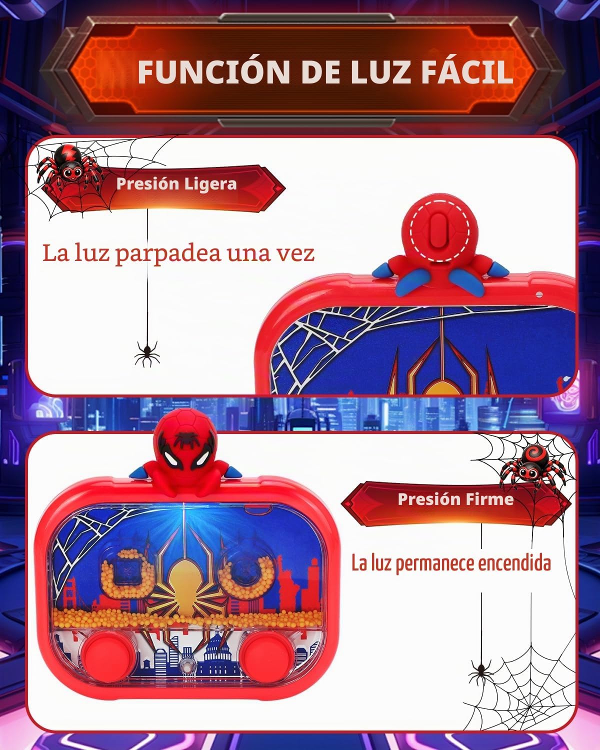 Givzan Juego de agua de mano con luz - Juguete de bola de agua para...