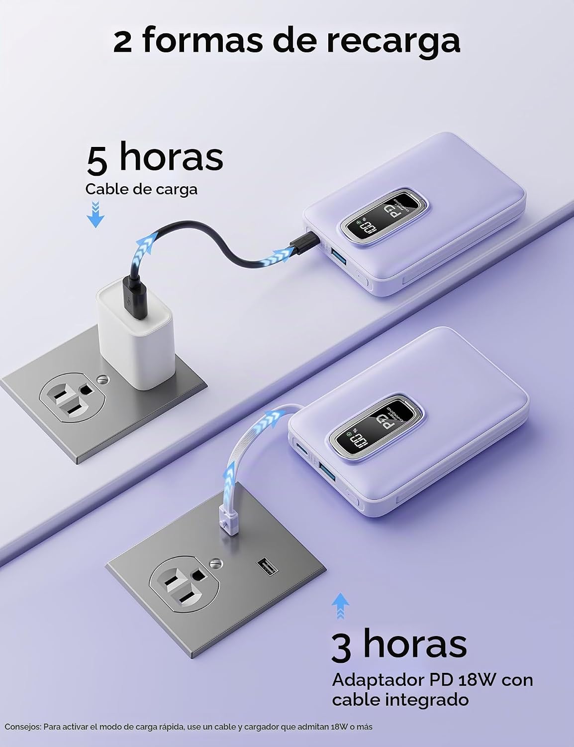 Cargador portátil magnético 10000mAh USB-C 20W Banco magnético del...
