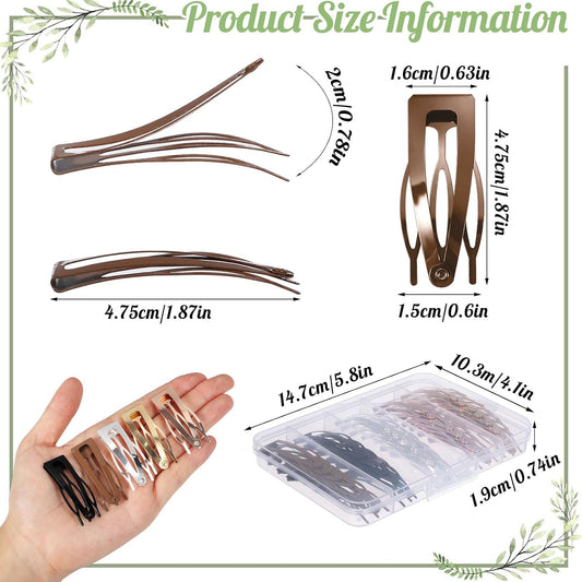 Pinzas para el cabello a presión de 5 colores, pinzas de pelo de me...