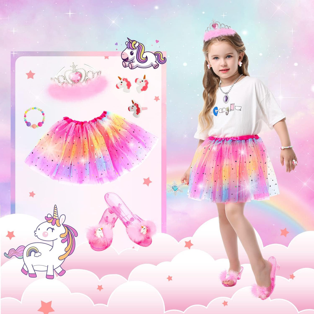 Juego de Zapatos de Vestir de Princesa, Juguetes de Vestir para Niñ...