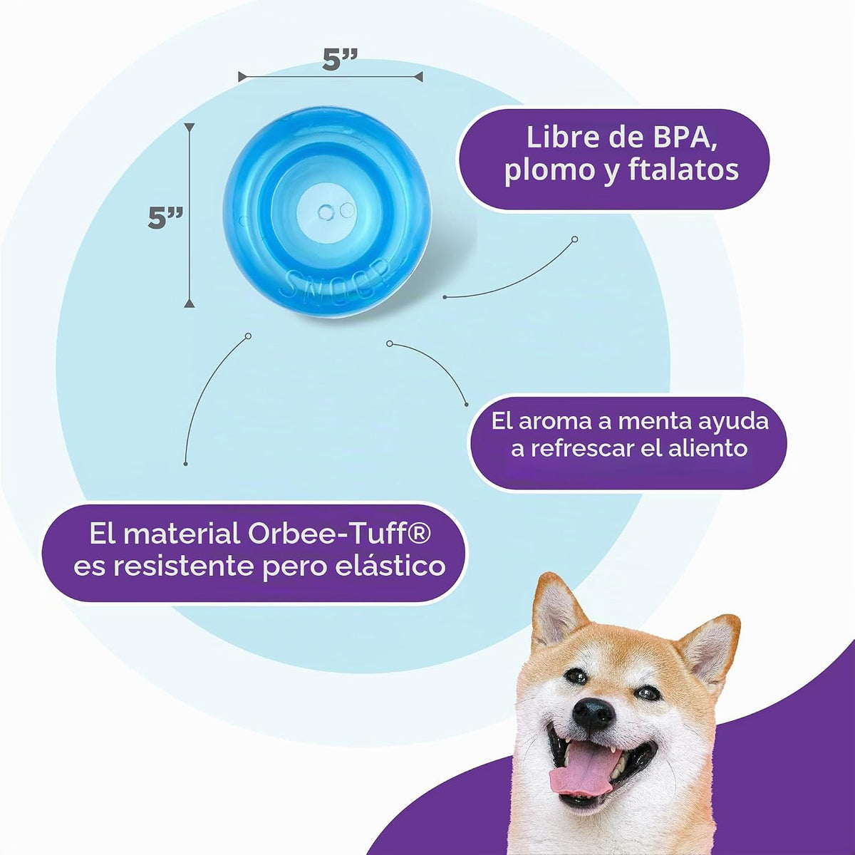 Planet Dog Orbee-Tuff Snoop - Juguete interactivo dispensador de pr...