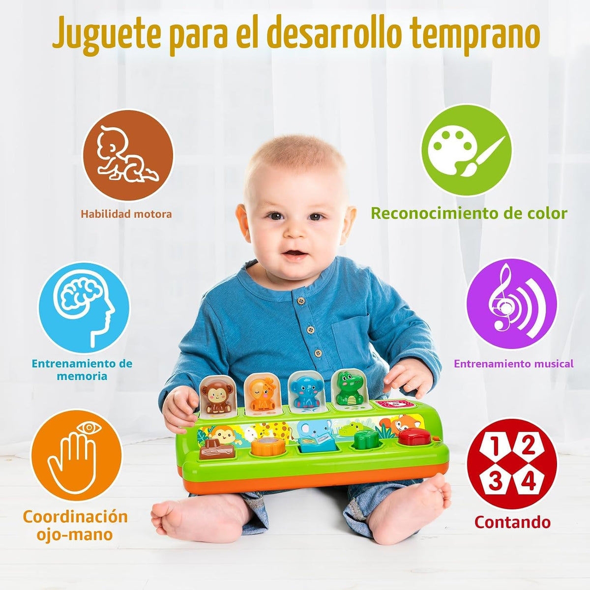 Duchong Juguetes emergentes para niños y niñas de 1 año, juguetes i...