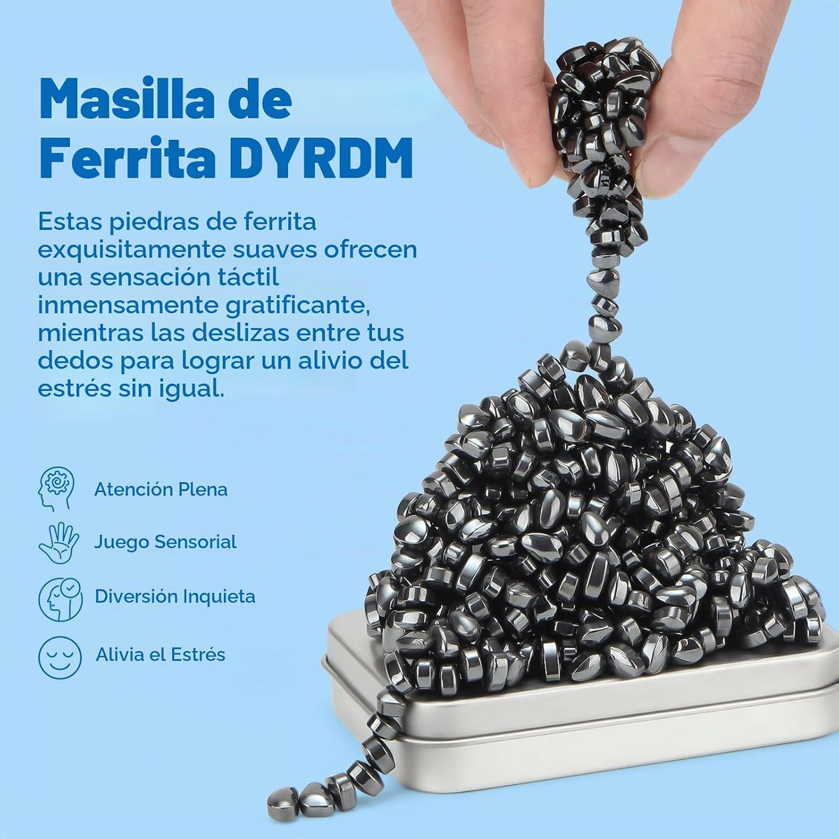 DYRDM Masilla de ferrita 300+ negra, accesorio de escritorio para a...