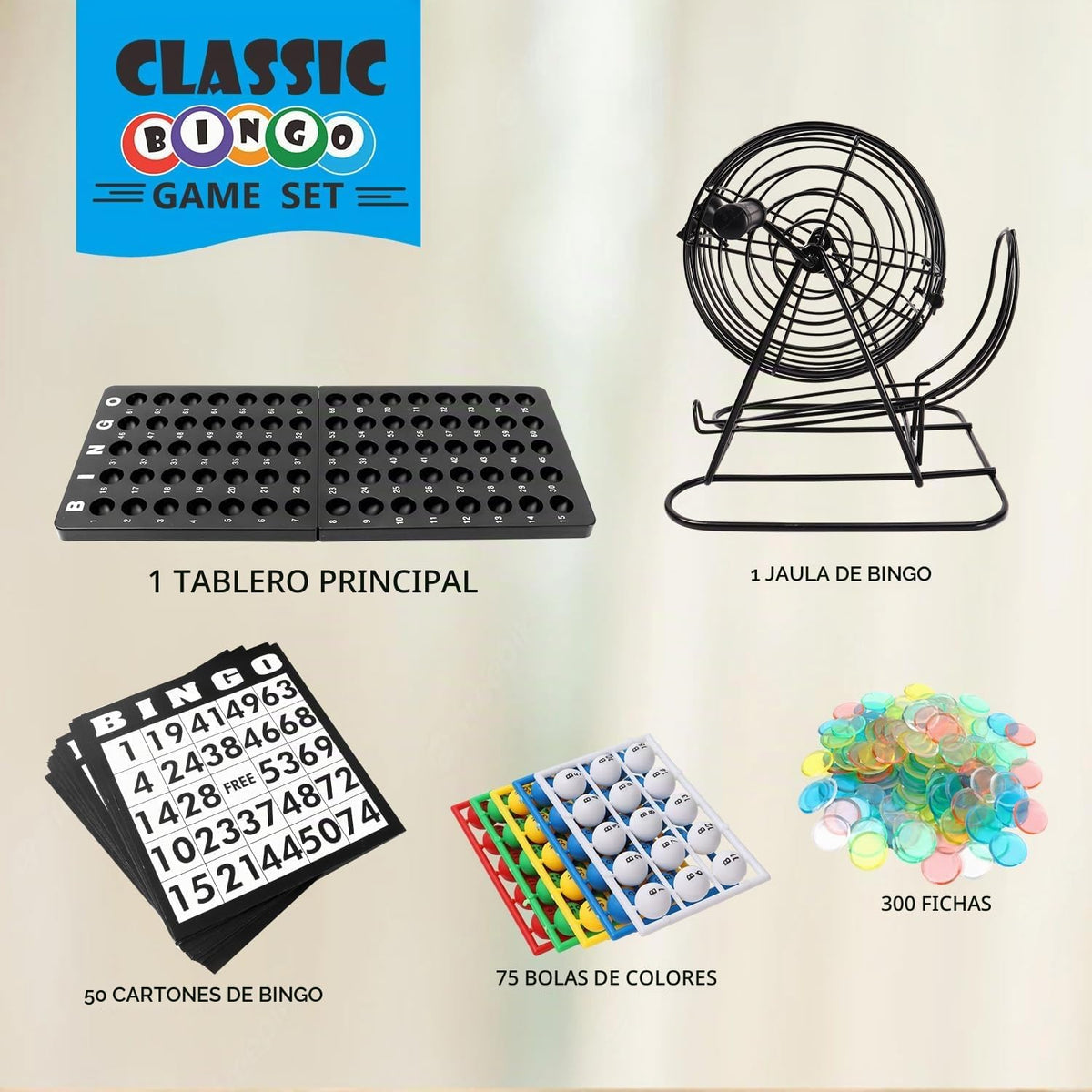 Juego de bingo de lujo GSE para fiestas de amigos, noches de juego...