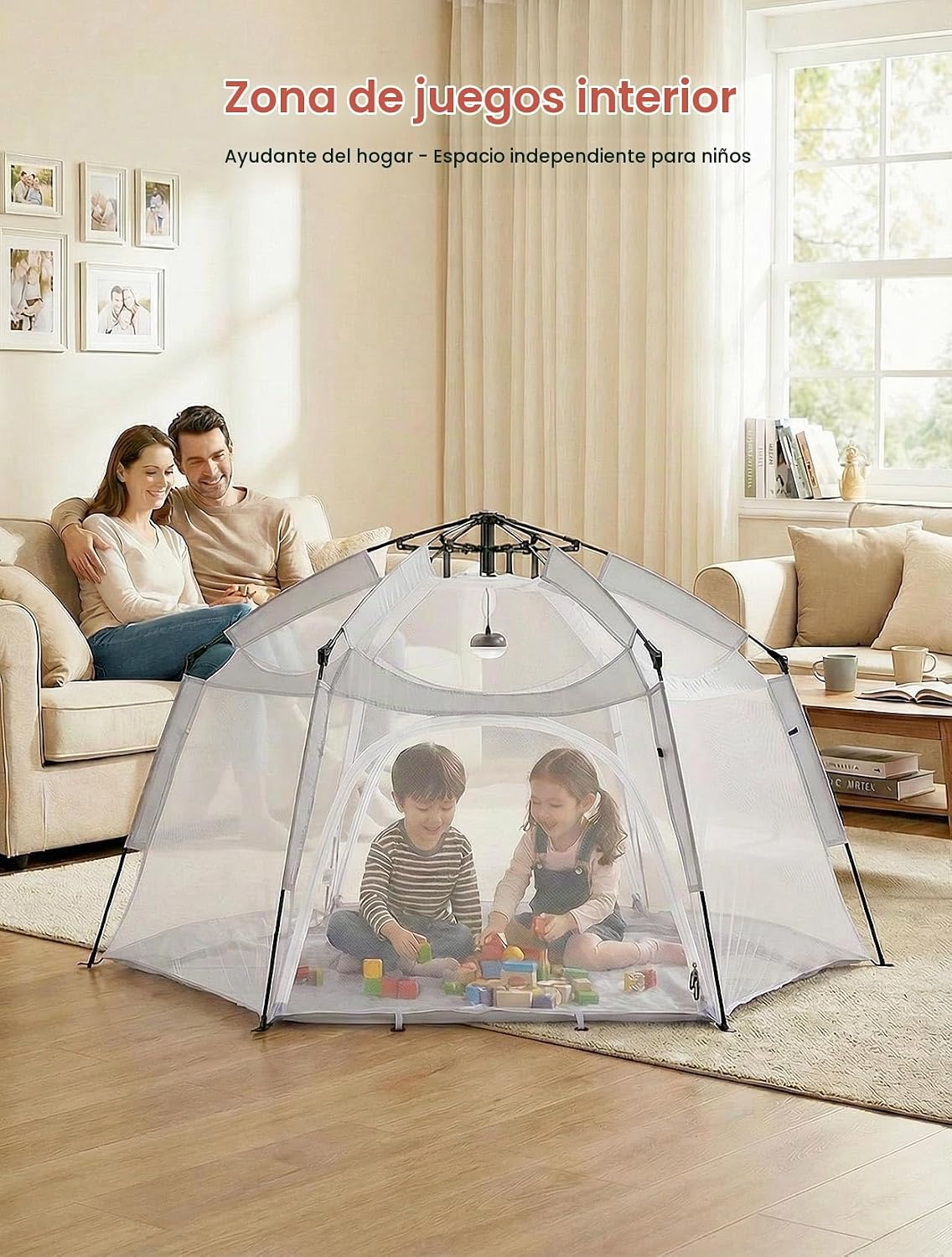 Porayhut Tienda de campaña grande desplegable para niños, casa de j...