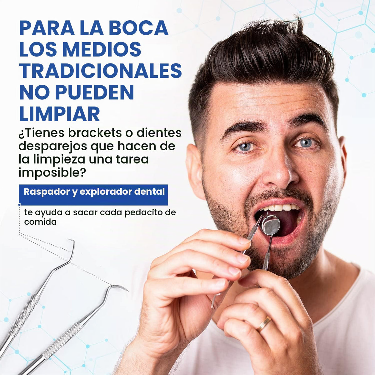 Kit de higiene dental: set de remoción de placa y sarro - raspador...