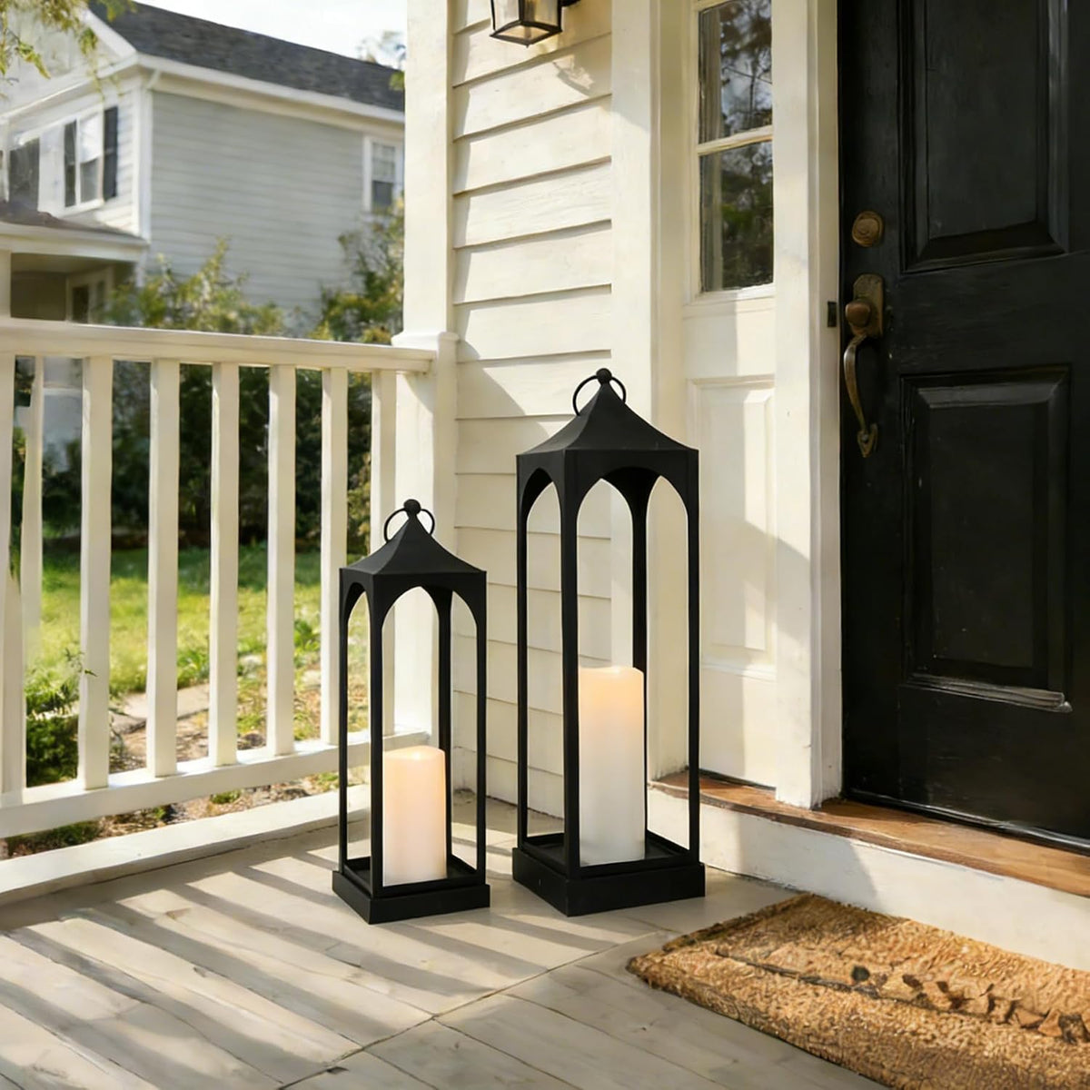DECORKEY Faroles LED decorativos para exteriores e interiores, jueg...