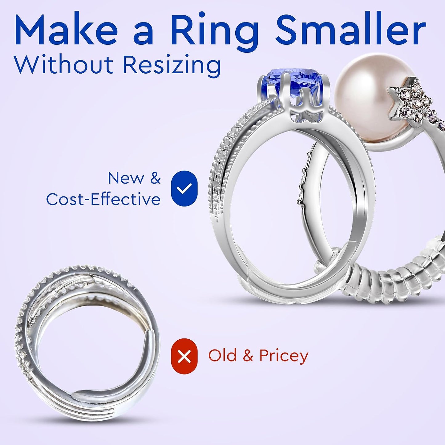 Ajustadores de Tamaño de Anillo para Anillos Sueltos - 8 Ajustadore...