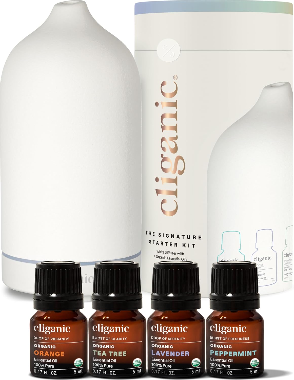Cliganic - Juego de difusor de aceites esenciales para el hogar, ki...