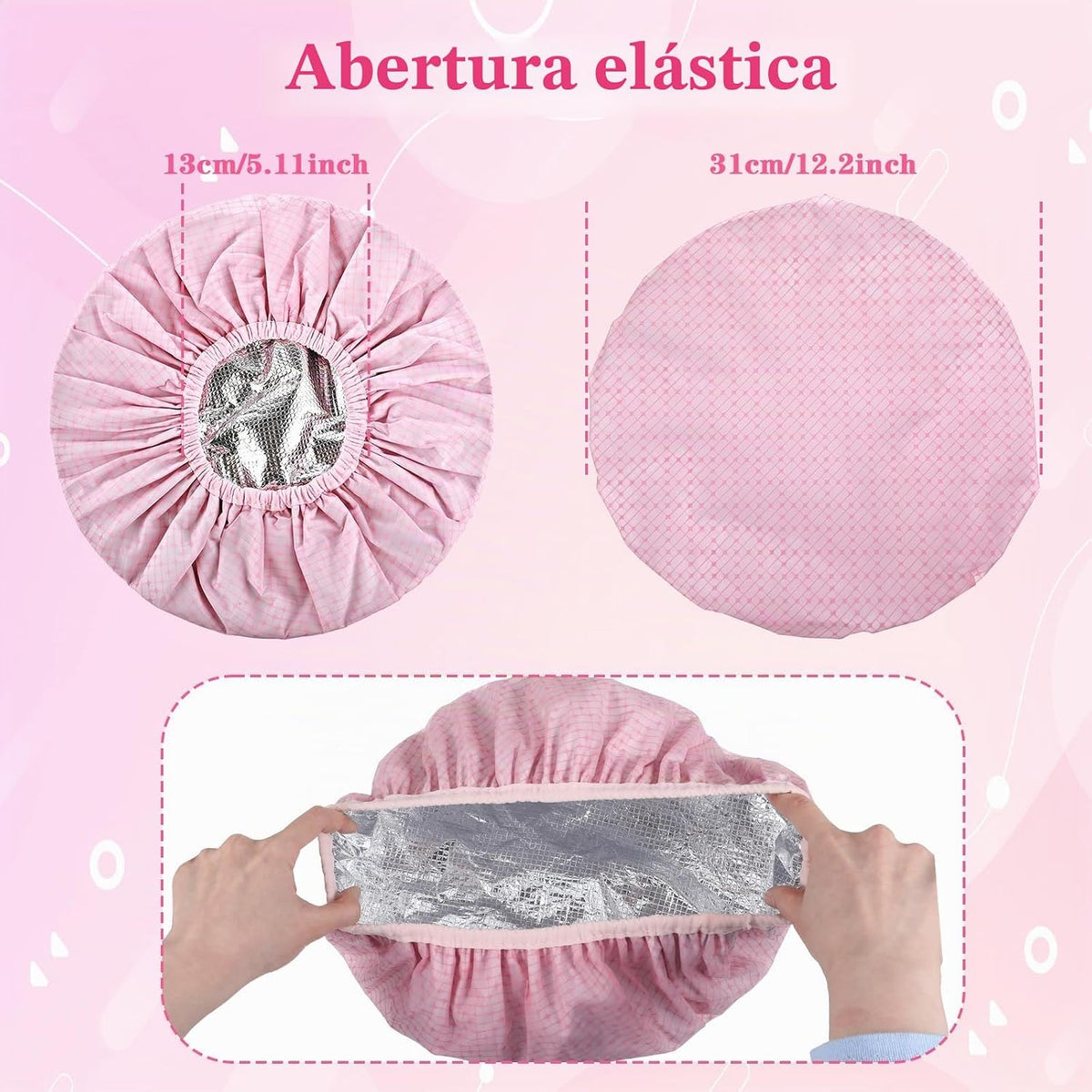 2 tapas térmicas de acondicionamiento profundo, gorra impermeable r...