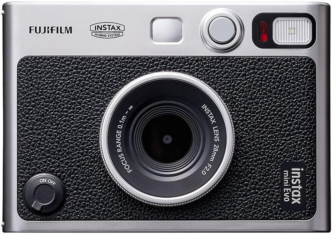 Fujifilm Instax Mini Evo - Cámara de película instantánea, color ne...