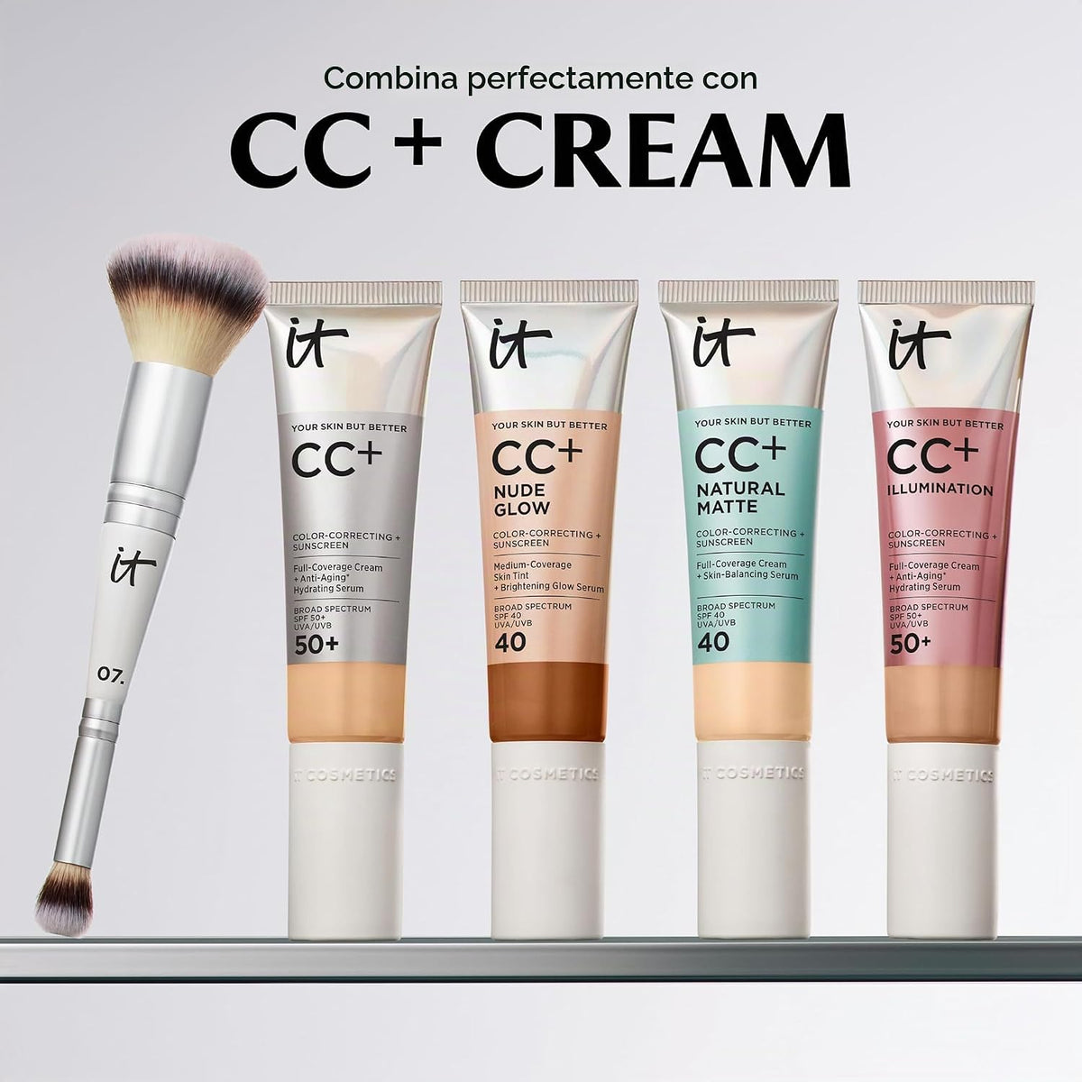 It Cosmetics, brocha perfección de complexión de lujo y divina Nº 7...