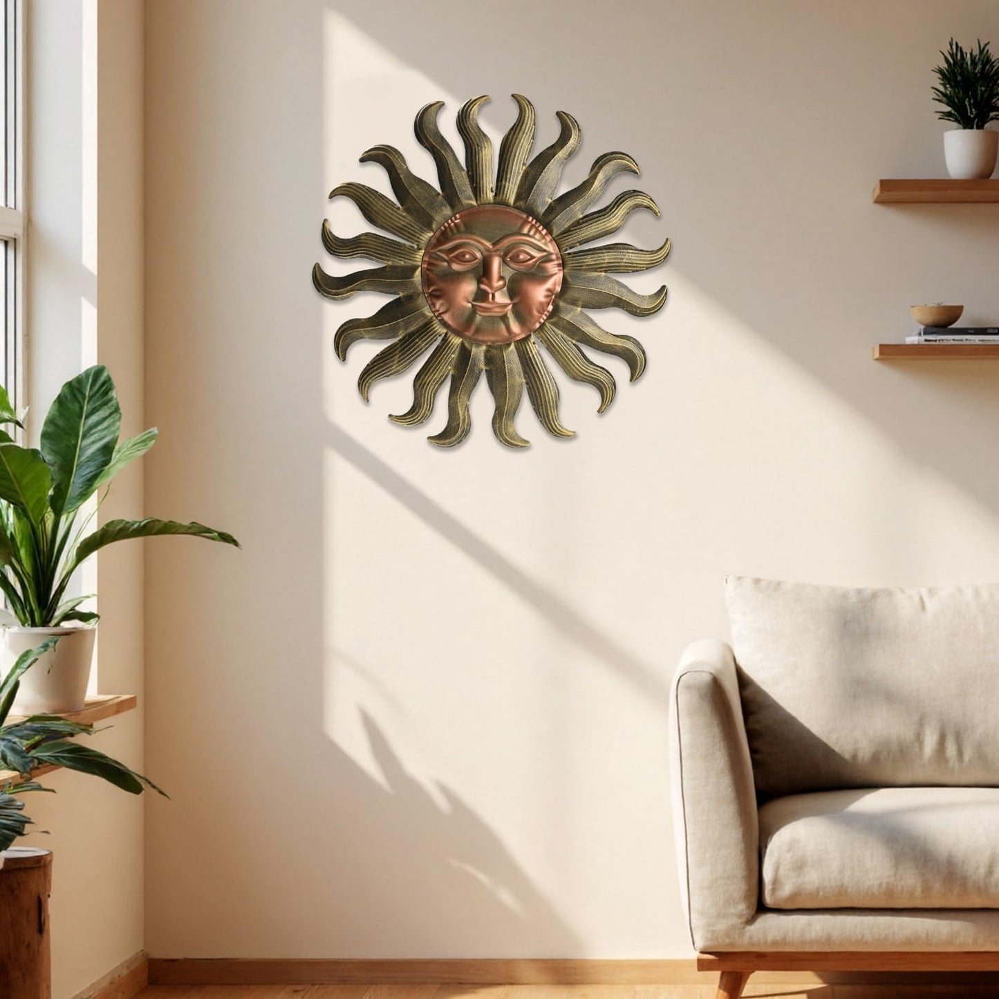VZVXCC Arte de pared de metal de sol de 28 pulgadas, decoración par...