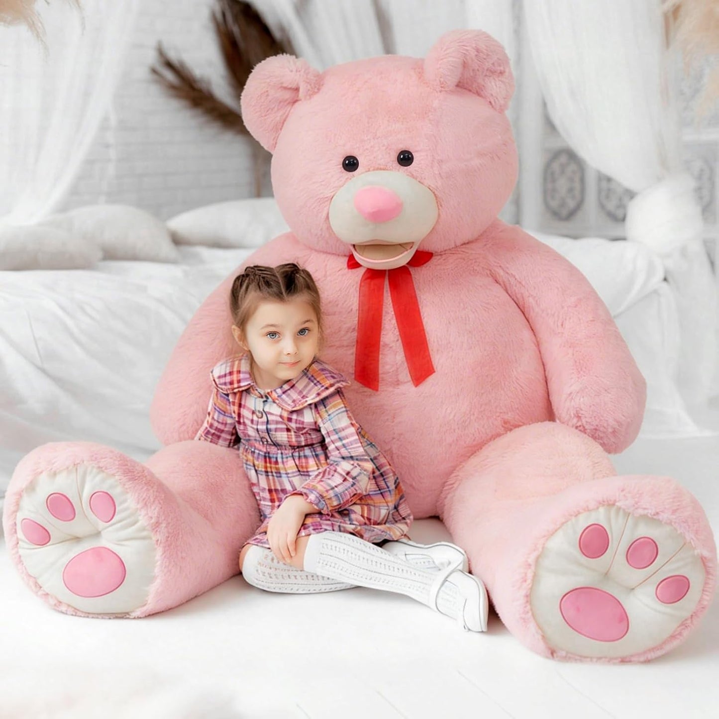 HollyHOME Oso de peluche gigante de 6 pies con patas bordadas, rega...