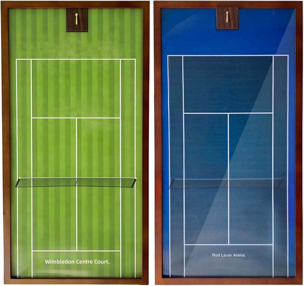 KRINGSIA Marco de exhibición de raqueta de tenis de madera con Wimb...