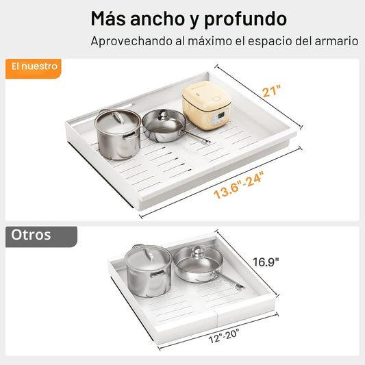 Organizador de gabinete extraíble, 1 paquete expandible (13.6"-...