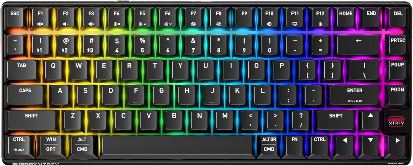 CHERRY XTRFY K33 - Teclado compacto inalámbrico, 75% Mem-chanical p...