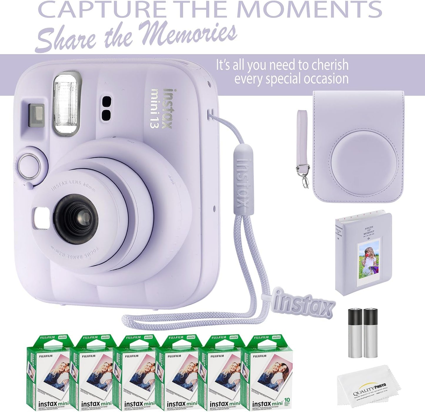 Fujifilm Instax Mini 13 Cámara Instantánea 60 Películas y Accesorio...