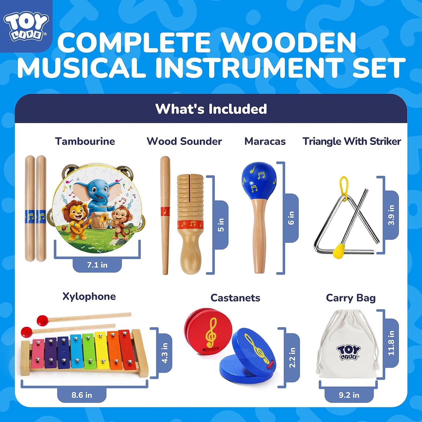 TOY Life - Instrumentos musicales para niños pequeños, juguetes mus...