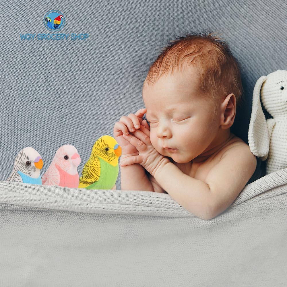 WQY GroceryShop Juguete de peluche de periquito, 3 piezas, 5.5 pulg...