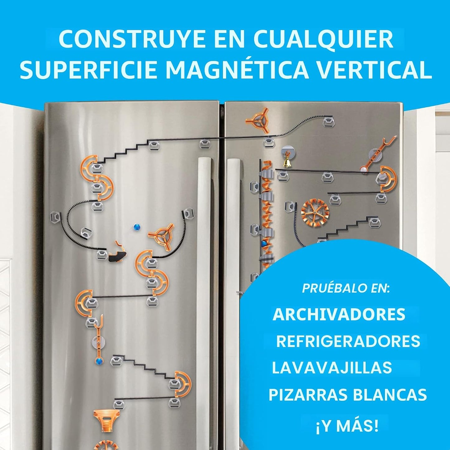 National Geographic Magnetic Marble Run - Juego de construcción STE...