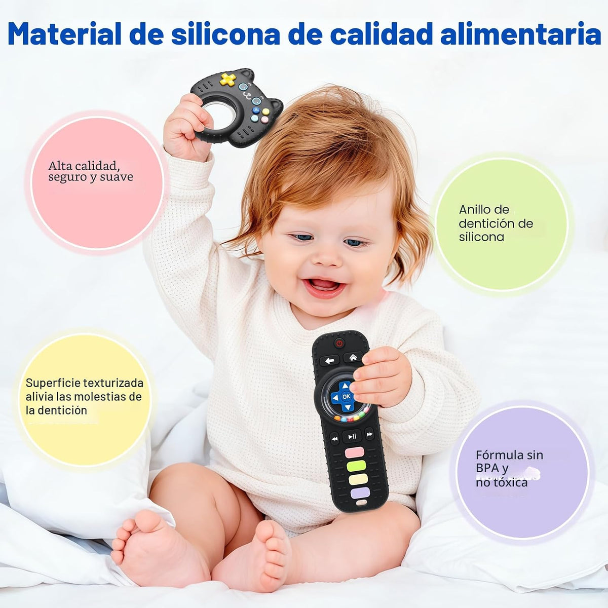 Suhunide Baby Rattles - Juguetes de dentición para bebés de 3 a 6 m...