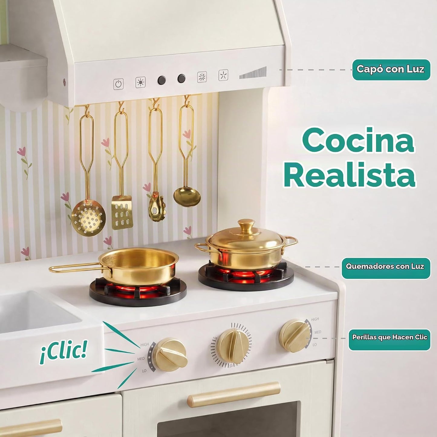 Best Choice Products Juego de cocina para niños y niños pequeños, j...