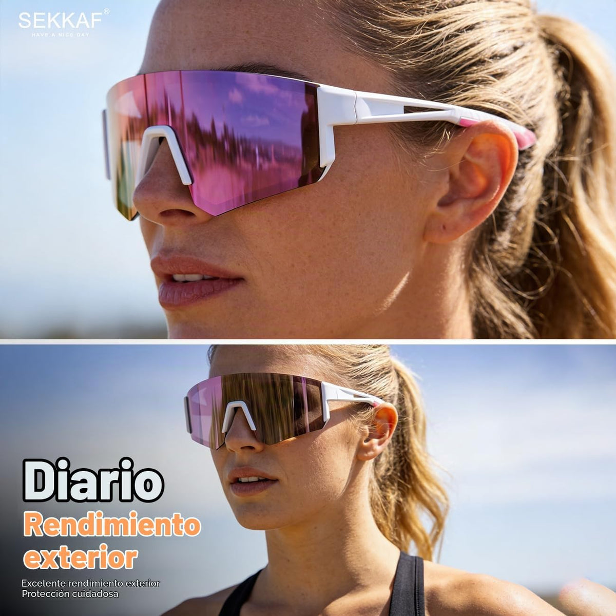 SEKKAF Gafas de sol polarizadas para hombres y mujeres, gafas de so...