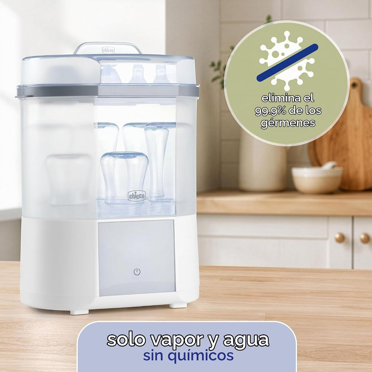 Chicco Esterilizador y secador avanzado para biberones y accesorios...
