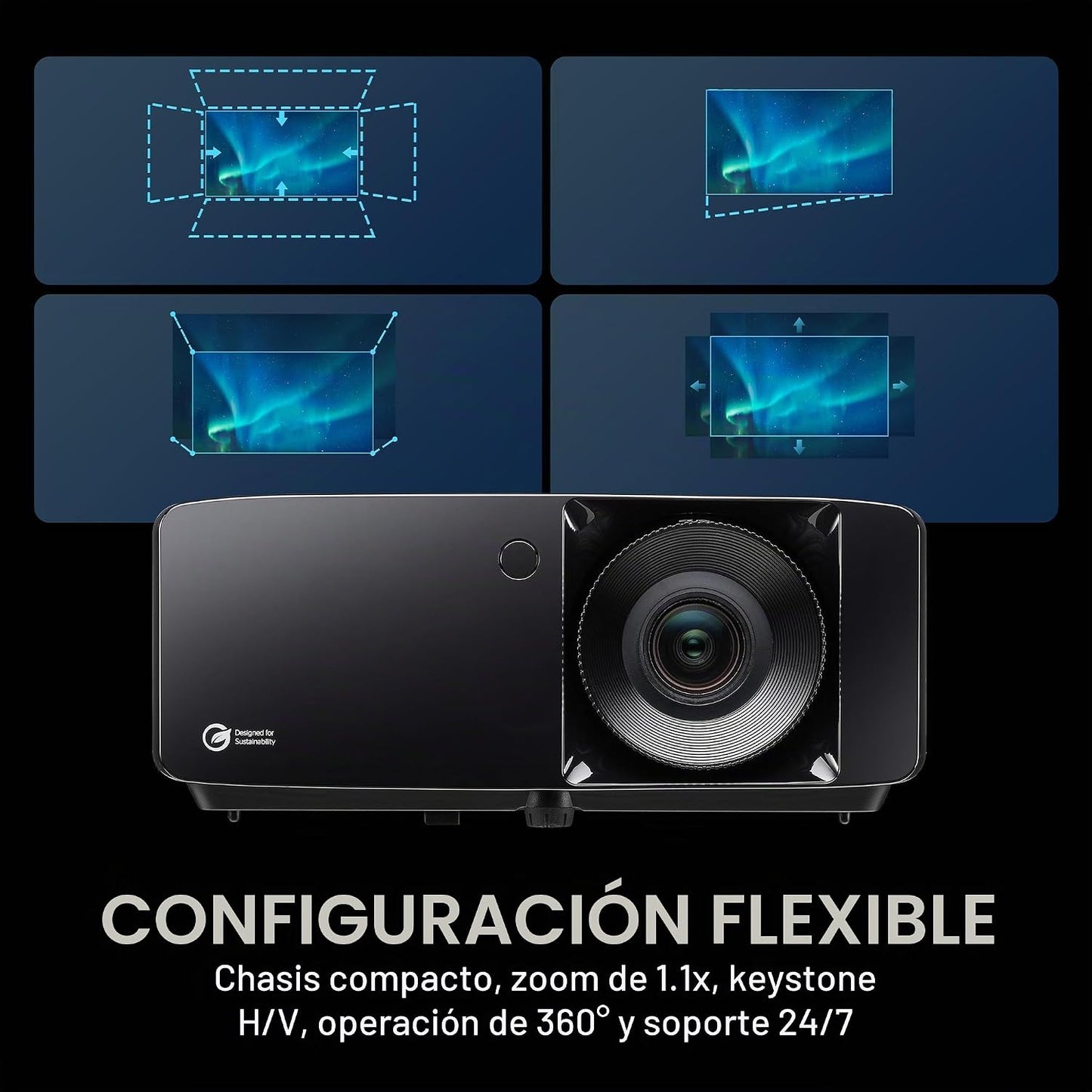 Optoma HZ41 4600-Lumen Full HD Laser DLP Home Theater y Gaming Proy...