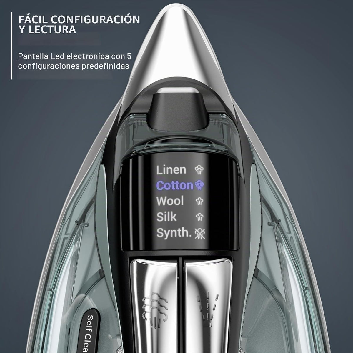 Rowenta Plancha de vapor Focus Excellence de acero inoxidable para...