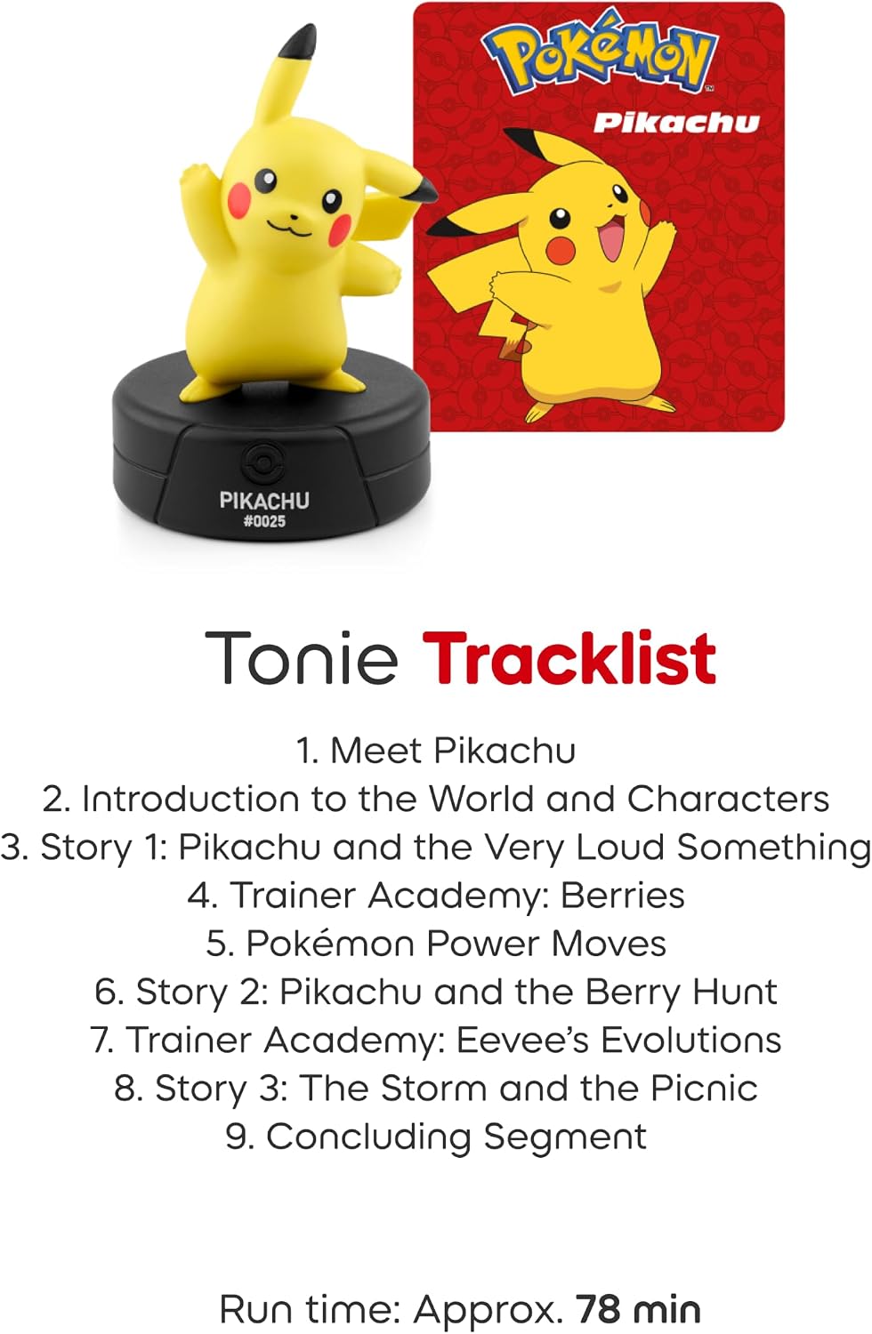 Tonies Pokémon Audio - Juego de 4 figuras de juguete, Pikachu, Squi...
