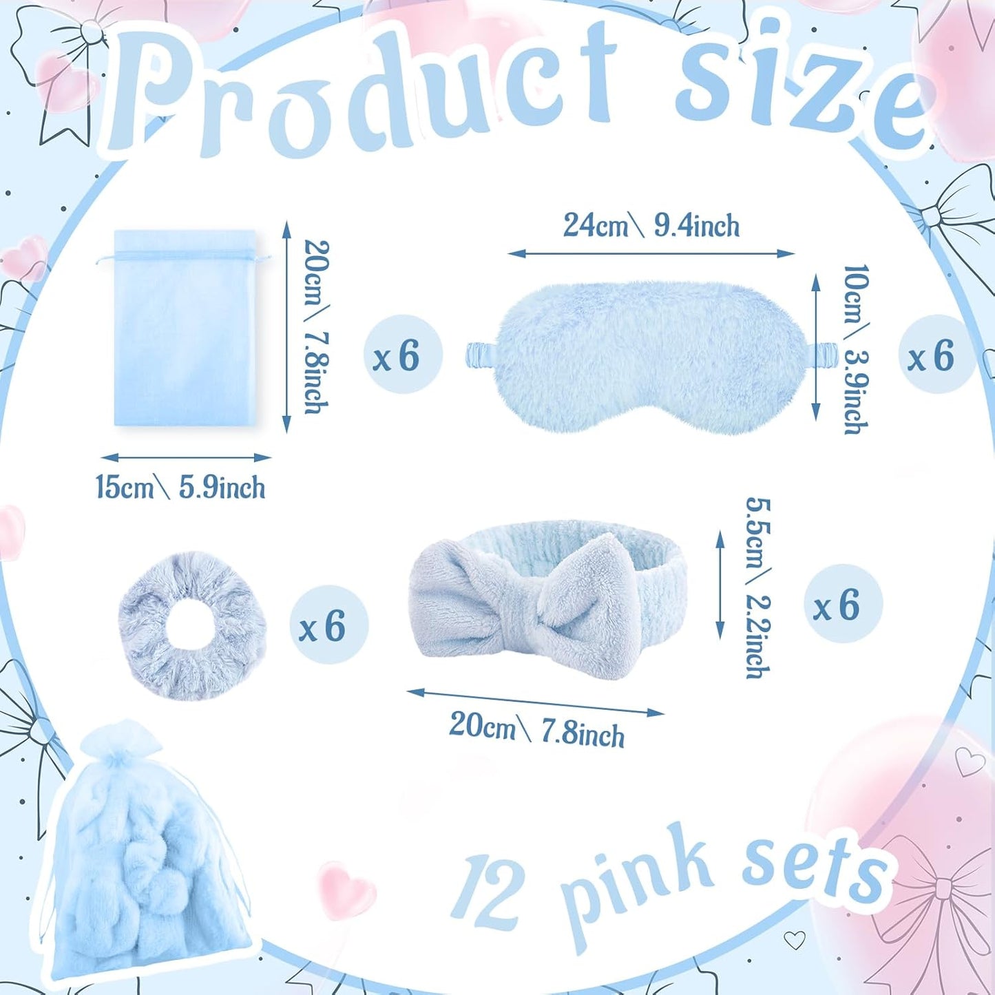 Fanfanwin 36 piezas de suministros para fiesta de pijamada para niñ...