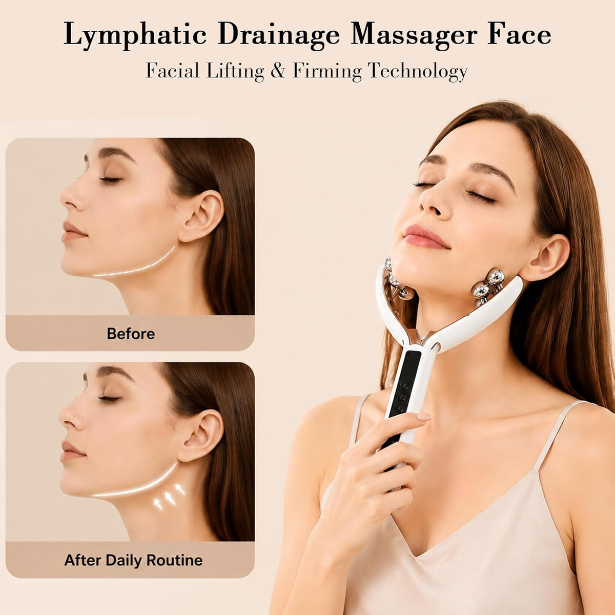 Herramienta de masajeador facial Dispositivo de microcorriente: Esc...