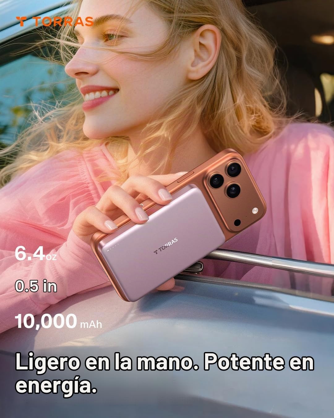 TORRAS MiniMag Power Bank, cargador portátil inalámbrico ultra delg...