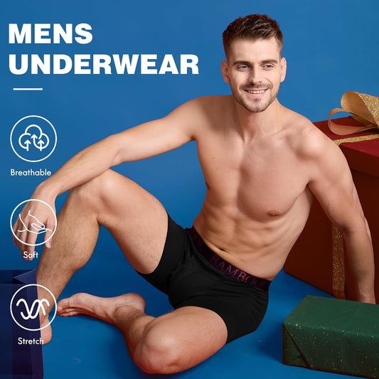 BAMBOO COOL Calzoncillos tipo bóxer ultra ComfortSoft para hombre,...